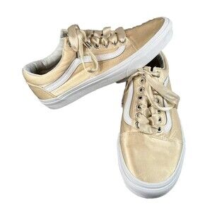 Vans‎ Old Skool Womens Size 7.5 Satin Blush Shoes Low Top Sneakers Lace Up